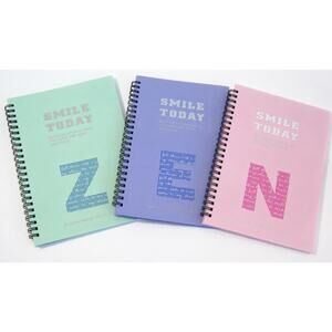 ZEN Spiral Weekly Planner Notebook 3pc Set A5 Plastic Hardcover Blank Journals
